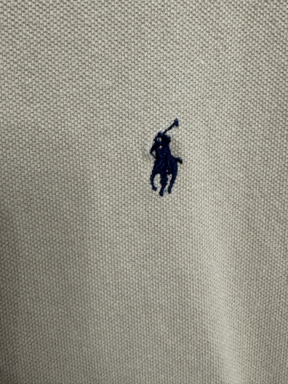 POLO Ralph Lauren Tan Men’s Polo Shirt Large Vintage Cotton Classic Pique - Picture 3 of 8
